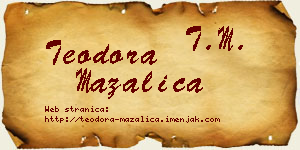 Teodora Mazalica vizit kartica